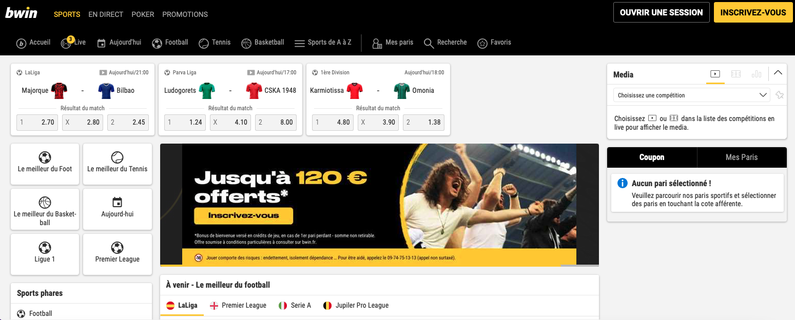 Bwin homepage