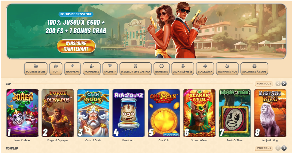 Vegasino casino bonus sans dépôt