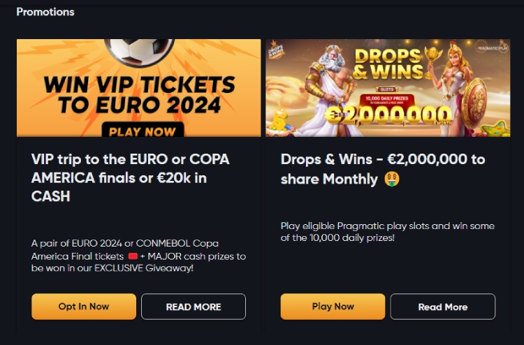 Instant Casino promoties, nieuwste online casino's