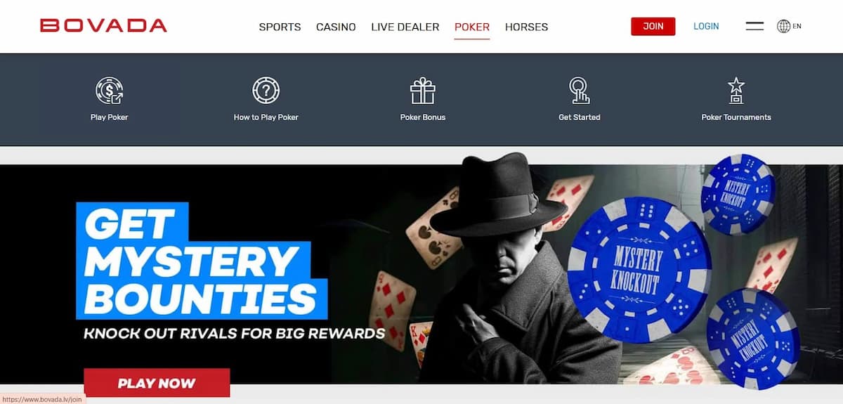 Bovada online poker site