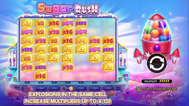 Sugar Rush Slot Review - Home Screen 