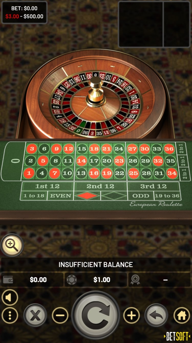 Online casino roulette table 