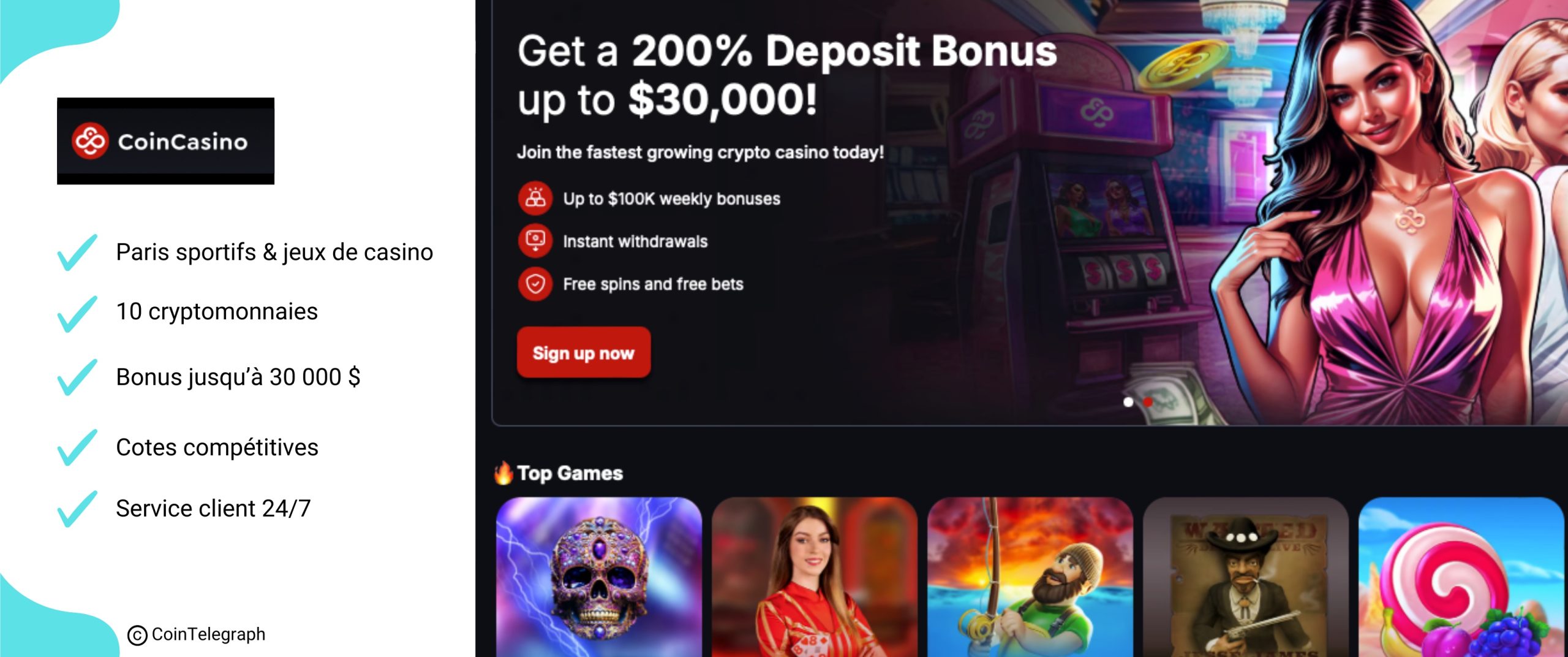 CoinCasino site internet bookmaker