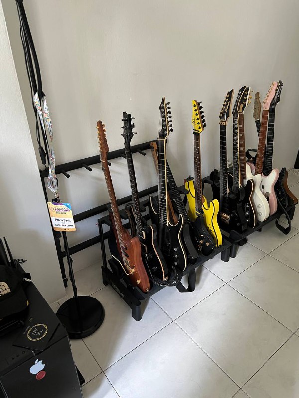 Mighty Bear Games' Simon Davis' guitar collection crypto