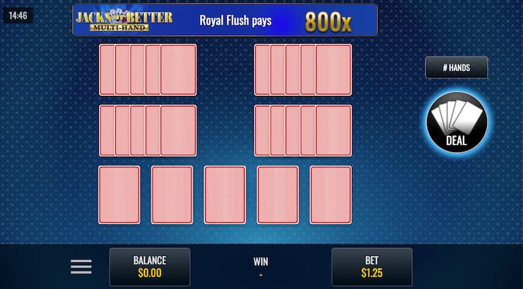 A snapshot of Jacks or Better Video Poker at BetOnline Casino